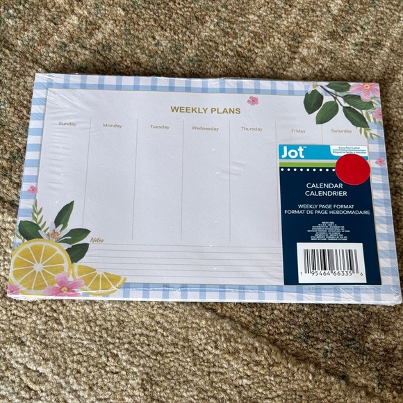 NWT Weekly Planner and Thank-You Cards Set - Blue and Yellow - Picture 4 of 7